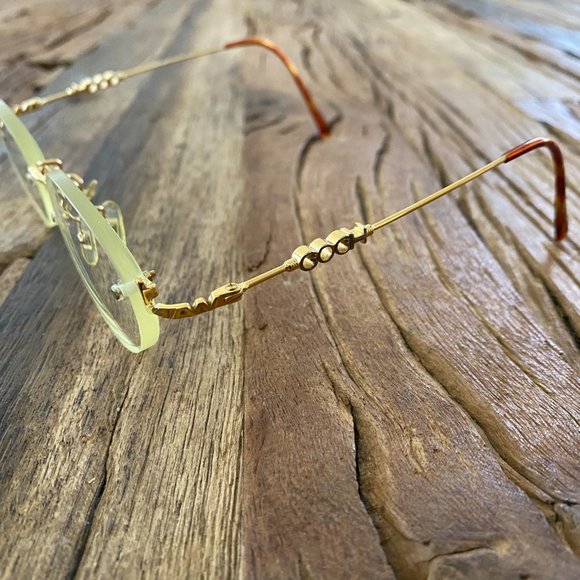 Van Gogh Eyeglasses Men's VGB32 Gold Frameless Eyewear - Picture 10 of 13